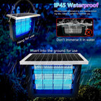 Powerful Solar Bug Zapper Outdoor for 2000 sq.ft with 13FT Extension Cord, Poartable Rechargeable Mosquito Zapper with High Powered, Cordless Solar Fly Zapper for Patio Garden Backyard RV Camping