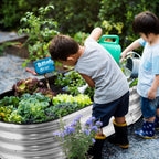 JERIA Raised Garden Bed,Galvanized Raised 4×2×1ft Planter Boxes Outdoor with Easy Assembly, Large Garden Bed for Vegetables, Fruits, Flowers