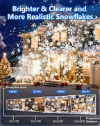 Christmas Snowflake Projector Lights Outdoor, 2025 Upgraded Double Head, 360° Rotating, IP65 Waterproof, Timer Function - Holiday, Party, Christmas Decorations & Gifts for Yard, Garden, Indoor
