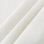 NLMUVW White Linen Table Cloth for Rectangle - Rustic Textured 6ft Tablecloth Water Resistant Farmhouse for Cafe Dining Card Kitchen, 54 x 96 Inch