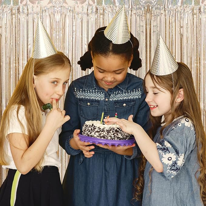 10 Pack Champagne Gold Backdrop Curtain 3.2ft x 8.2ft Metallic Tinsel Foil Fringe Curtains Photo Booth Background for Birthday Party Decoration Engagement Wedding Christmas Decor (Champagne Gold)