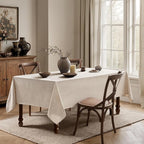 MIULEE Grayish White Linen Tablecloth 60x104 Inch Rectangle Table Cloth Waterproof,Stain Resistant & Wrinkle Resistant for Dining Party Wedding