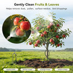 High-Flow Tree Irrigation System, 15FT 12mm Hose & 2Pcs 6.5FT Adjustable Nozzles, for Tree Roots & Canopies Irrigation, Leaf & Fruit Cleaning, Ideal for Fruit Trees & Ornamental Trees