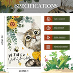 Summer Cat House Flags for Outdoor,Be The Sunshine Cat with Sunflowers Yard Flags for Outside,Spring Seasonal Decorative Flag for Farmhouse Holiday Decoration 28x40 Inch Double Sided