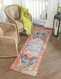 Unique Loom Outdoor Traditional Collection Area Rug - Limon (2' 7" x 10' Runner Multi/Red)