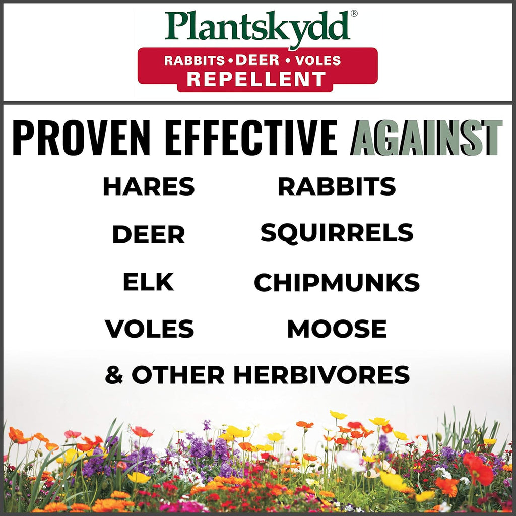 Plantskydd Animal Repellent - Repels Deer, Rabbits, Elk, Moose, Hares, Voles, Squirrels, Chipmunks and Other Herbivores; Wettable Powder Concentrate - 2.2 LB Box - Makes 2.5 Gallon Liquid (PSP-R2)