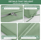 Summsun Outdoor Chair Cushions, Waterproof Back Pillow and Seat Cushion Set for Patio Furniture, Outdoor Sofa Replacement Cushions with Removable Cover, 24 x 24 Inch, Sage Green, 1 Set