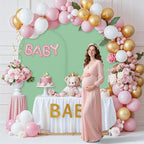 6.6FT Wedding Arch Covers Arch Backdrop Cover Arch Stand Covers Set Arch Cover Spandex Fabric Stretchy Backdrop for Wedding Birthday Party Decoration Baby Shower (Mint Green)