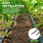 Tandefio 100 Packs Drip Irrigation Tubing Stakes 6 Inch Garden Pins Landscape Staples Securing Pegs Galvanized Lawn Yard U Pegs for Hose, Chicken Wire, Weed Barrier Fabric, Dog Fence