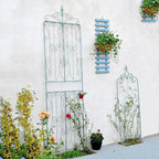 Sungmor 2 Pack Large Garden Trellis for Climbing Plants, 92.5 Inch Tall Rustic Green Garden Metal Trellis, Decorative Trellis for Outdoor Rose Vines Cucumbers Support, Greenhouse, Flowerbed, Backyard