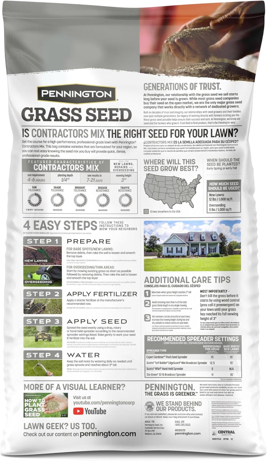 Pennington Contractors Grass Seed Mix Northern Mix 40 lb