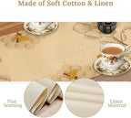 Vintage Bee Table Runner, Rustic Retro Wildflowers Print Home Farmhouse Table Cover for Party Indoor Outdoor Decoration Kitchen Dining Table Decor, 13x120inch