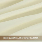 sancua Square Tablecloths 85x85 Inch - Beige Fabric Table Cloth for Square or Round Tables, Washable Polyester Table Cover for Outdoor Party, Birthday, Buffet, Resturant