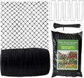 Garden Bird Net, 13 X 40 Feet Heavy-Duty Poultry Bird Net, with 50 Straps and 10 Staples, Used for Fruit Trees, Plants, Vegetables, and Garden Nets Against Birds and Deer