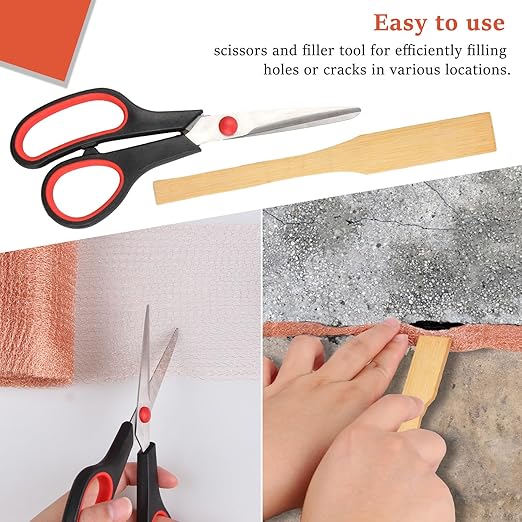 Copper Mesh Rodent Control, 5 in x 35 ft Proof Wire Screen Roll for Mice Rat Rodent, Bat & Snail, DIY Blocker Weep Hole Filler & Wool Mouse Trap