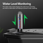 VIVOSUN 4-Pack FlexFeed Self-Watering Pots, Auto Irrigation Fabric Pot Base with Water Meter & Maintenance Window, for Use Indoors/Outdoors in Grow Tents, Greenhouses, Gardens