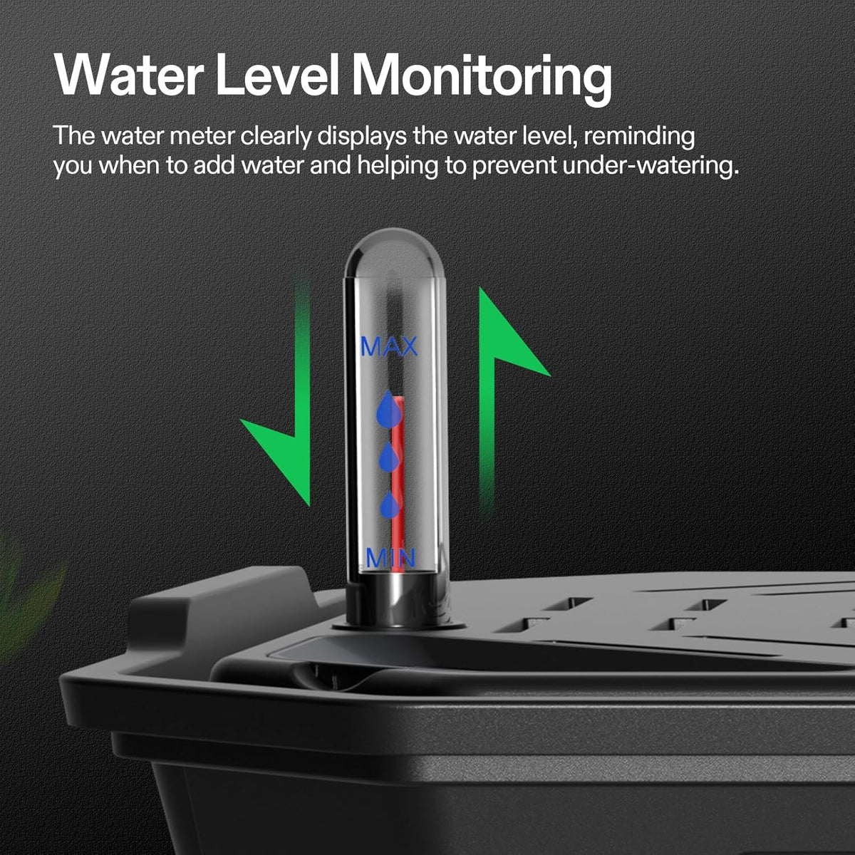 VIVOSUN 4-Pack FlexFeed Self-Watering Pots, Auto Irrigation Fabric Pot Base with Water Meter & Maintenance Window, for Use Indoors/Outdoors in Grow Tents, Greenhouses, Gardens