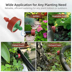 30PCS 0.25 GPH Pressure Compensating Drip Irrigation Spot Watering Drippers/Emitters, Self-Cleaning Constant Flow Drip Irrigation Emitters Heads Irrigation Drippers Parts for Drip Irrigation System