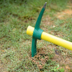 KINJOEK 15 Inch Pick Mattock Hoe, 1.4Lbs Forged Weeding Garden Pick Axe Pickaxe with Fiberglass Handle for Digging Loosening Soil, Gardening, Camping or Prospecting