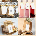 120 PCS Gift Tags with String Gold Foil Metallic Gift Tags Writable Blank Tag for Baby Shower Birthday Wedding Presents Labeling DIY Craft Project Christmas Stocking Stuffers 3.5''×2''