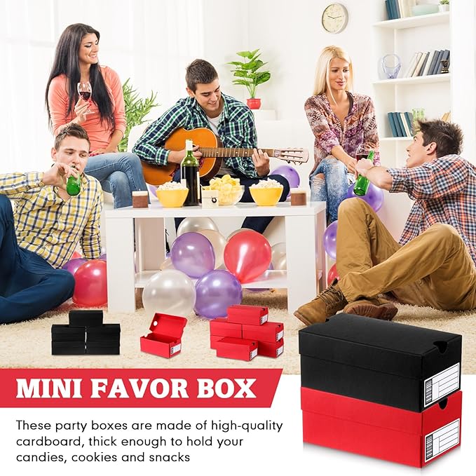 12 Sets Mini Sneaker Boxes for Party Favors Mini Shoe Gifts Boxes 4.7 x 2.5 x 2 Inch Sports Small Gift Case with Editable Label for Candies Cookies Snacks