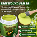 Tree Wound Sealer, 500g Tree Wound Dressing Grafting Wax with Brush, Rapid Protective Film Forming Pruning Sealant for Bonsai, Fruit Trees, Plant Repair, Grafting Paste Tree Paint Protection(17oz)