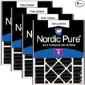 Nordic Pure 20x25x5 (Actual Size: 19 3/4 x 24 1/4 x 4 7/8) Air Bear Replacement Pure Carbon Odor Reduction Merv 8 Air Filter 4 PK