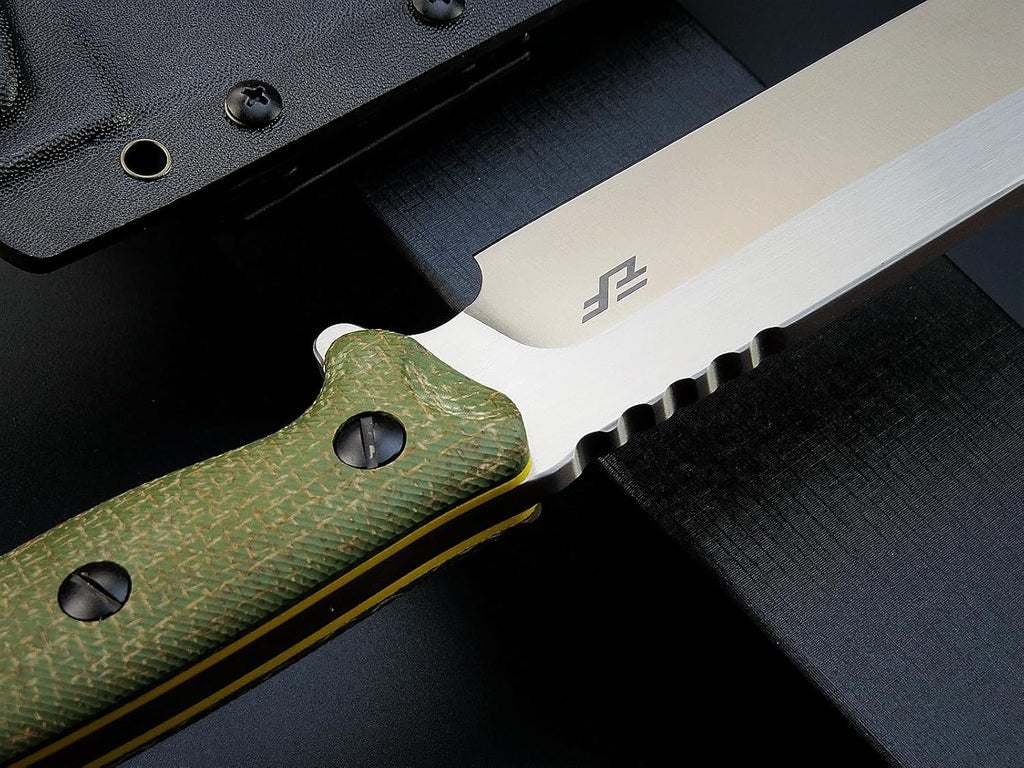 Eafengrow EF143 Fixed Blade Knife AUS-10 Steel Blade Micarta Handle Full Tang EDC Tool Straight Knife for Working Camping Hunting