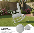 Outdoor Chair Cushions 20x20, Water-Resistant & Fade-Resistant, Patio Furniture Lawn Dining Chair Seat Replacement with High Back, Ties Zipper, Removable Cover, Set of 6, Light Grey