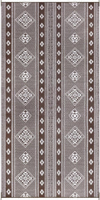 Outdoor Rug 9x18 for Patio Waterproof Patio Rugs Outdoor Mats for Front Porch,Beach Mat,Reversible Plastic Camping Rugs,Camper Rugs for Outside,RV,Deck,Balcony,Backyard,Boho Brown