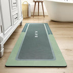 MontVoo Non Slip Super Absorbent Stain Resistant Quick Dry Thin Bath Mat - 17"x50" Green