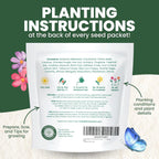 Hummingbird Butterfly Mix - Large 1 Ounce Packet - 7,500 Flower Seeds for Planting - Wildflower Mix
