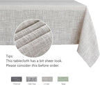 maxmill Flaxy Faux Linen Table Cloth with 2-Tone Slubby Texture Wrinkle Free Anti-Shrink Soft Tablecloth Decorative for Kitchen Dining Tabletop Outdoor and Indoor Use Rectangle 60 x 104 Inch Linen