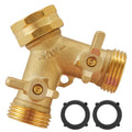 Garden Hose Splitter 2 Way Heavy Duty, Outdoor Faucet Splitter