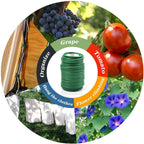 Decoroca Soft Plant Ties for Support - 65.6' Reusable Waterproof Plant Wire, 3.5mm Garden Twist, for Indoor & Outdoor Plants and Home Organizing（1pc/Green）