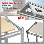 REIBII Storage Shelves Adjustable Metal Shelving 1600LBS Garage Shelves Industrial Metal Shelves 4 T ier Garage Shelving for Kitchen Pantry Closet, Sliver, 11.8" D x 23.6" W x 56.7" H