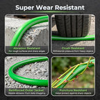 Garden Hose 100 Ft With 8-Pattern Spray Nozzle, 5/8" Lead-Free Flexible Water Hose With 3/4" Anodized Aircraft-Grade Aluminum Interface, Lightweight No-Kink Water Pipe For Lawn, Yard, Outdoor Cleaning