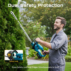 SEESII 20" Hedge Trimmer Cordless with 2× 4.0Ah Battery, Lightweight Design