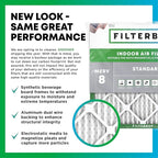 Filterbuy 24x36x4 Air Filter MERV 8 Essential Dust & Allergy Defense (6-Pack), Electrostatic Pleated HVAC AC Furnace Filters Replacement, Made in USA (Actual Size: 23.50 x 35.50 x 3.63)