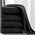 MINCHI 4 Piece Oversize Bath Towels Set, Ultra Soft Absorbent Bathroom Towel for Home and Hotel Shower Towel Oversized Bath Sheet, 35x70 Large Bath Towels 600 GSM, Black