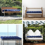 IPYNBAP Outdoor Bench Cushion, 48x18x5 Inch, Waterproof Bench Cushion for Outdoor/Indoor Furniture, Tufted Patio Bench Seat Cushion, Fade Resistant Outdoor Cushions for Porch Swing Couch, Navy Blue