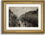 VIYYIEA Gold Framed Wall Art Canvas Print Home Decor for Living Room Classical Cityscape Artwork Wall Decorations Vintage Canvas Prints Parisian Street Bathroom Farmhouse Wall Pictures Office 11x14in