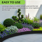 Garden 5PCS Steel Landscape Lawn Edging - 40" L x 7" H (16.7ft Total) Galvanized Steel Landscape Lawn Edging Dentoid Bendable Metal Strips - in Edging Border w/ 6 Clips - Yard Pathway Divider
