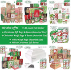 Christmas Gift Tags 60 Count with Untied String (15 Assorted Glitter, Foil, Printed Designs for DIY Xmas Present Wrap and Label Package Name Card)