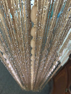 Hysenm Door String 39x79 Inch Curtains Champagne Panel Soft Balls Romantic Glitter Fringe Room Divider Home Décor Wedding Girls Bedroom Window Living Room Backdrop Party Doorways Closet Door,Champagne