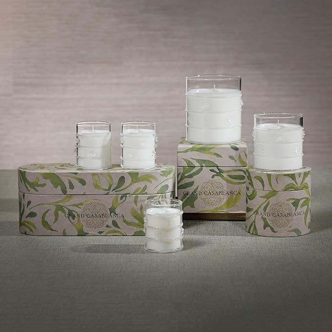 Zodax Grand Casablanca Glass Jar Scented Candle for Home Decor - Single-Wick Candle Ideal for Kitchen and Bathroom - Makes a Great Gift for Women and Men - Wild Tuberose - 6.5 Oz. -