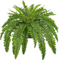 Artificial Fern Plants in Pot 34.6" Large Artificial Boston Fern 39 Leaves for Outdoors & Indoor Faux Potted Plant Fake Ferns Bush Plant for Patio Garden Farmhouse Porch Home Decor Green