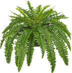 Artificial Fern Plants in Pot 34.6" Large Artificial Boston Fern 39 Leaves for Outdoors & Indoor Faux Potted Plant Fake Ferns Bush Plant for Patio Garden Farmhouse Porch Home Decor Green
