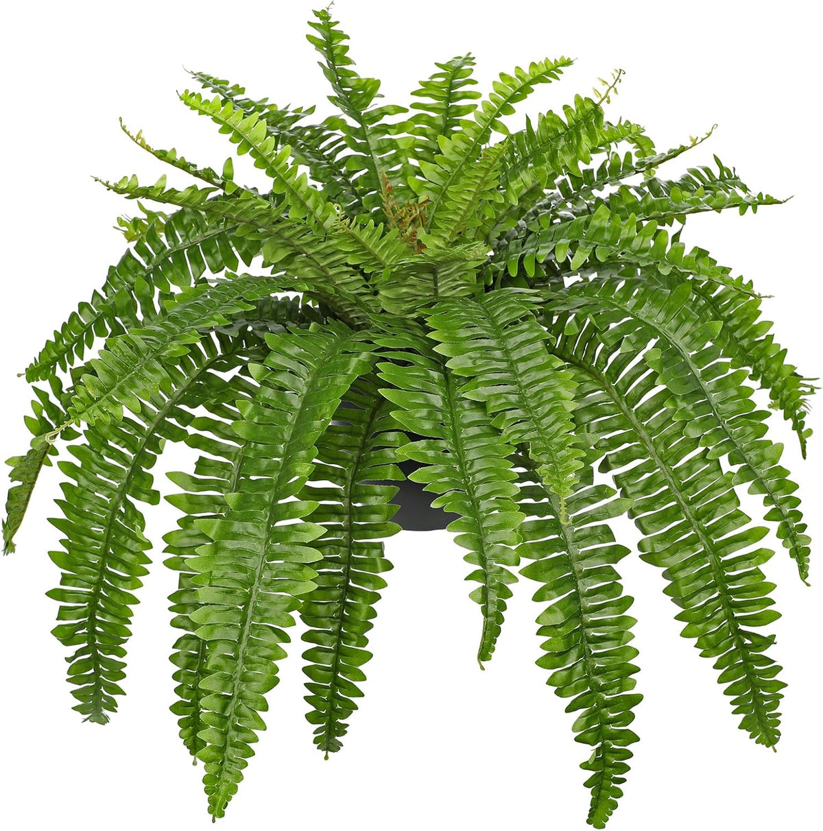 Artificial Fern Plants in Pot 34.6" Large Artificial Boston Fern 39 Leaves for Outdoors & Indoor Faux Potted Plant Fake Ferns Bush Plant for Patio Garden Farmhouse Porch Home Decor Green
