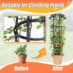 65 Inch Garden Trellis for Climbing Plants Outdoor, Mushroom Top Trellis for Potted Plants, Vines, Roses, Clematis, and Vegetables, Plant Trellis Support 1 Pack